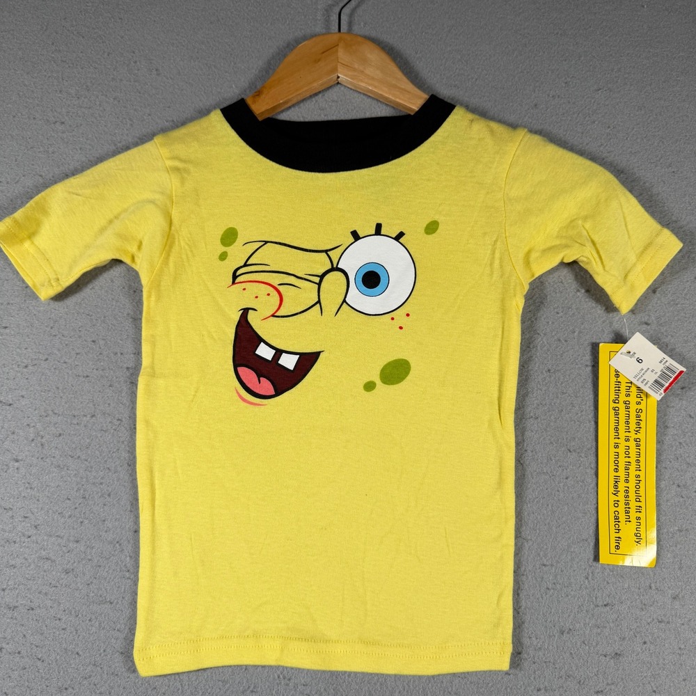 Nickelodeon SpongeBob SquarePants Yellow Graphic T-Shirt Kid Size 6 Vintage 2006